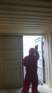 container spray foam insulation